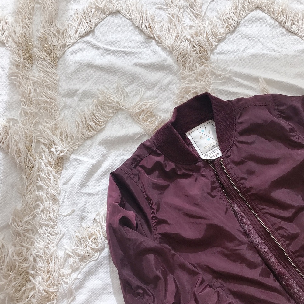 ANGELKISS Faux Fur Lined Bomber Jacket 💕💕